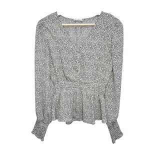 Sienna Sky Women's Black and White Printed Top